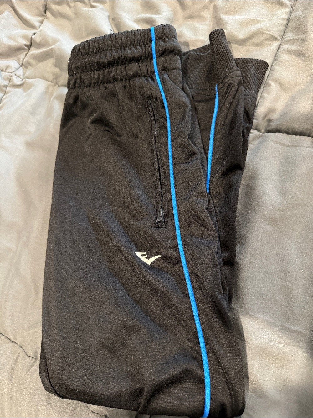 Everlast Black Sweatpants with Blue Piping